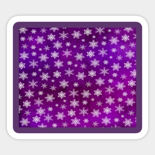 Christmas Glitter snowflakes In Purple Sticker